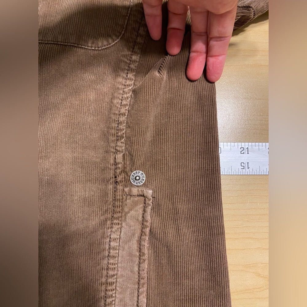 Y2K Guess Corduroy Blazer Jacket Brown Men’s Large - Picture 7 of 8